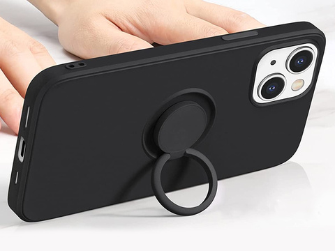 Silikónové puzdro Ring Ultra Slim Alogy pre Apple iPhone 13 Mini Black