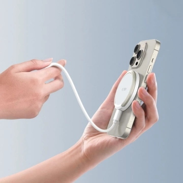 MagSafe Tech-Protect Ladegerät QI15W-A33 Weiß 15W Ständer