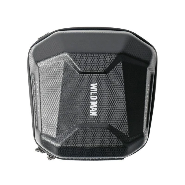 Cyklistická brašňa WILDMAN E18 3L, čierna, na riadidlá a rameno, EVA koža