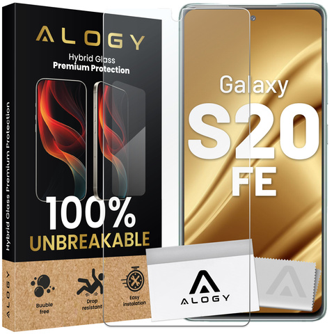 Hybridglas für Samsung Galaxy S20 FE Displayschutz Alogy Flexi Glass 9H Case Friendly Flachbildschirmschutz