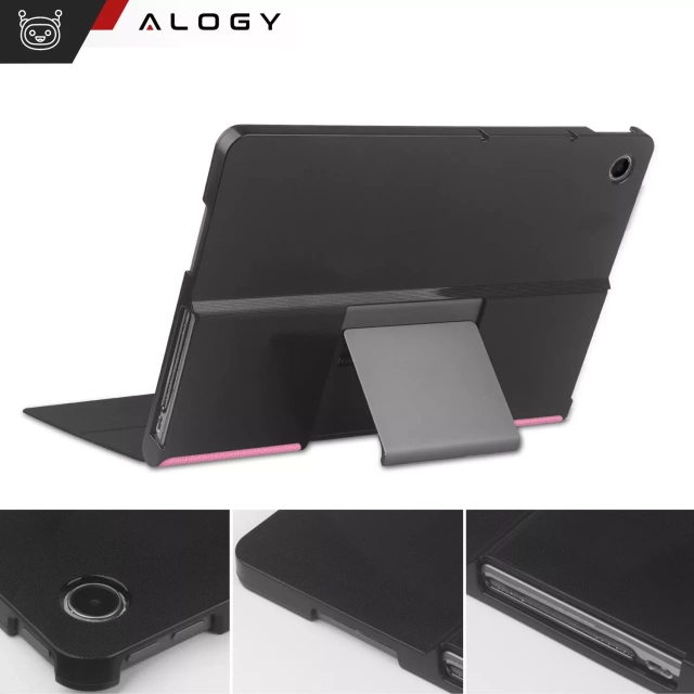 Schutzhülle aus Glas für Lenovo Tab Plus 11,5" 2024 TB351FU Alogy Book Cover Case Tablet Case Pink Gratis Stylus