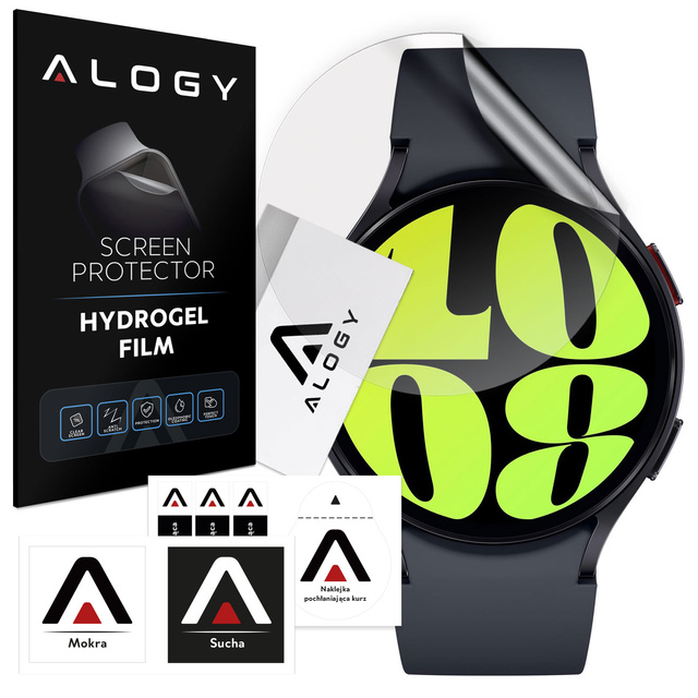 2x ochranná fólie na chytré hodinky Alogy Hydrogel pro Samsung Galaxy Watch 6 44mm