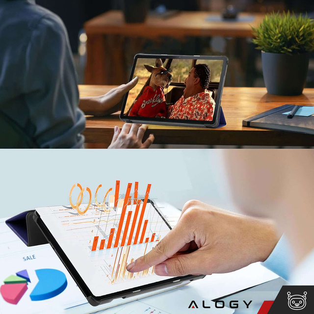 Чохол-книжка Etui Alogy для Lenovo M10 3gen. 10,1” 2022 TB-328FU TB-328XU Granatowe
