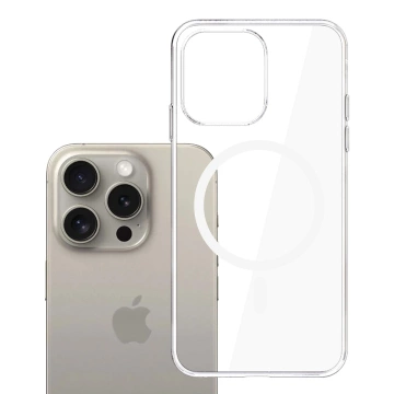 Protective case for Apple iPhone 15 Pro 3mk Clear MagCase