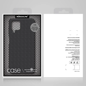 Nillkin Textured Case durable reinforced case with a gel frame and a nylon back cover for Samsung Galaxy A22 4G black
