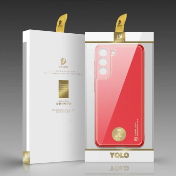 Dux Ducis Yolo elegantní kryt z ekologické kůže pro Samsung Galaxy S22 (S22 Plus) červený