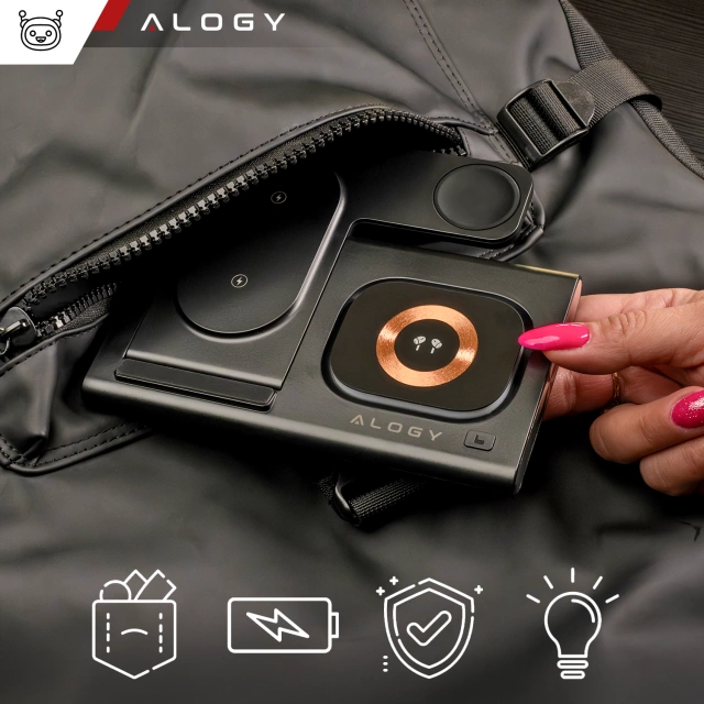 Ładowarka bezprzewodowa dla Samsung: Stacja ładowania bezprzewodowa 3 w 1 do Samsung Galaxy Watch 7/6/5/4/3 Pro Classic, Galaxy Buds do S25 Ultra, S24 , S23, S22, S21, S20, Note 20/10, Z Fold