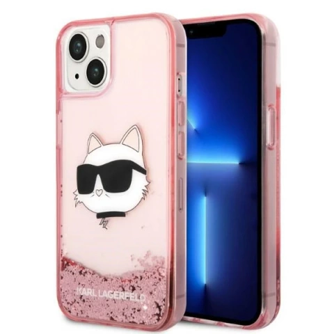 Etui Karl Lagerfeld KLHCP14MLNCHCP pro iPhone 14 Plus 6,7" pevné pouzdro Glitter Choupette Head