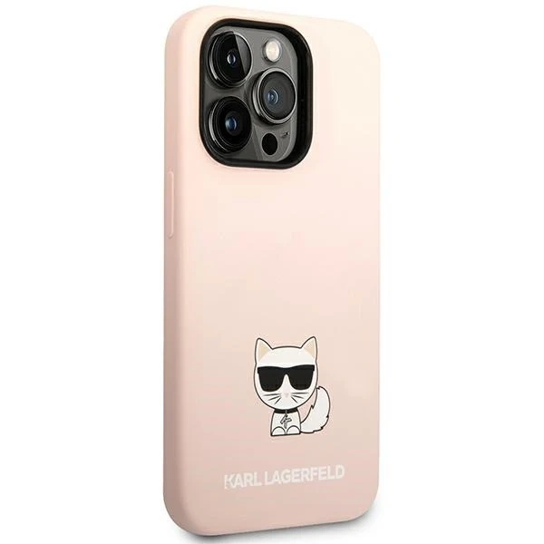 Etui Karl Lagerfeld KLHCP14XSLCTPI für iPhone 14 Pro Max 6,7" Hardcase Silikon Choupette Body jasnoróżowy/light pink
