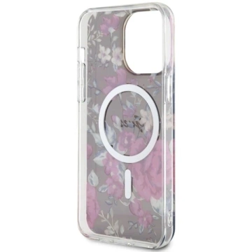 Guess GUHMP14XHCFWSA pouzdro na telefon pro Apple iPhone 14 Pro Max 6,7" zelené/khaki pevné pouzdro Flower MagSafe