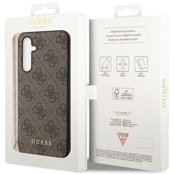 Original GUESS Hardcase GUHCS23FEGF4GBR Case for Samsung Galaxy S23 FE (4G Charm / brown)