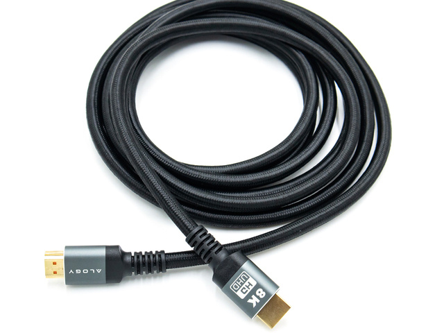 Kábel x2 HDMI 2.1 Alogy 2m 8K PREMIUM ULTRA High Speed 60Hz 48GBps Czarny