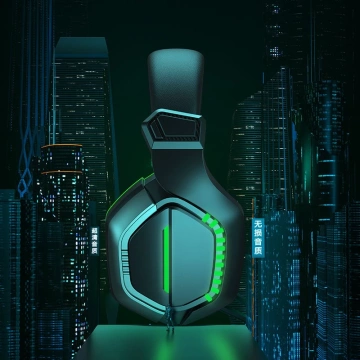 Joyroom Gaming Over-Ear Headphones 3.5mm Mini Jack with Remote and Mic for Gamers black (JR-HG1 green)