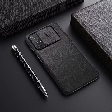Kožené pouzdro Nillkin Qin pro Samsung Galaxy A73 černé
