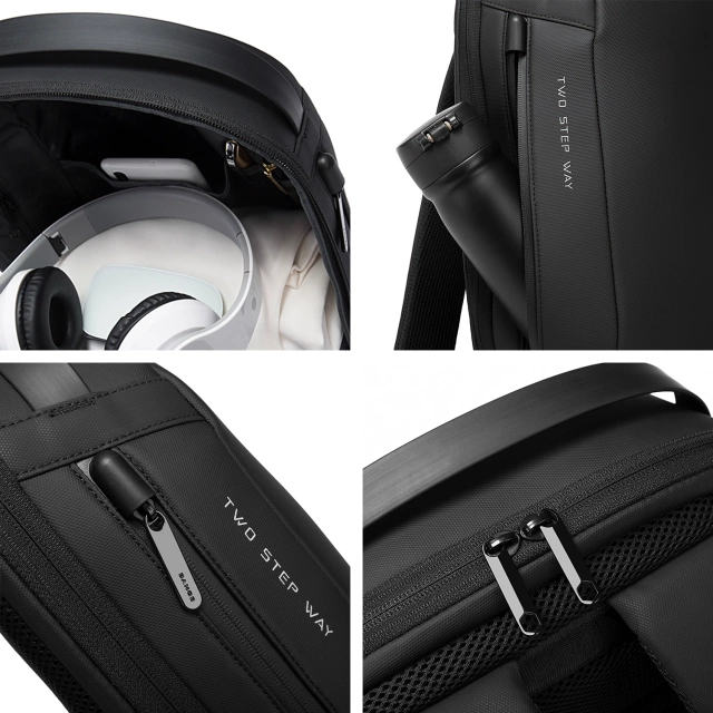 Bange Waterproof Backpack for Laptop 15.6" City Travel 45x30x16 cm for Work Airplane Men's Women's with USB Port Black