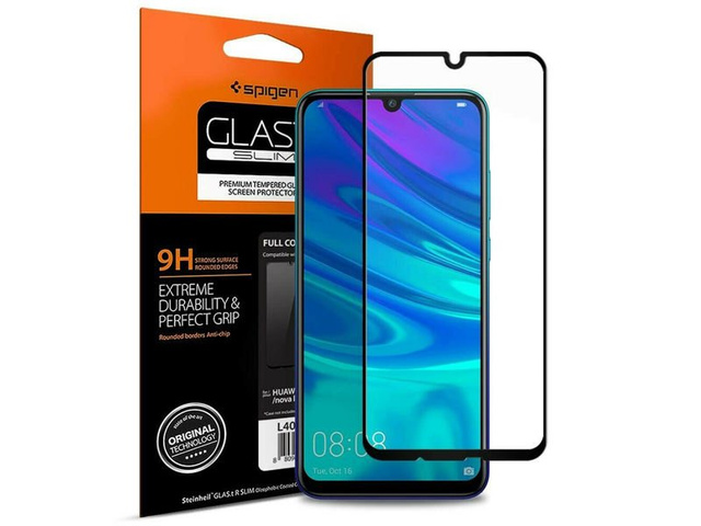 Sklo Spigen Glas.tR na puzdro pre Huawei P Smart 2019 / Honor 10 Lite čierne