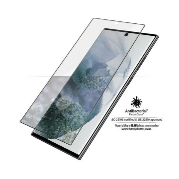 Mikrofrakčné sklo PanzerGlass E2E pre Samsung S22 Ultra G908 Case Friendly AntiBacterial black/black 7295