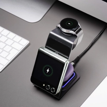 Ładowarka 3w1 Forcell F-Energy Simply Charge do Apple/Samsung szara