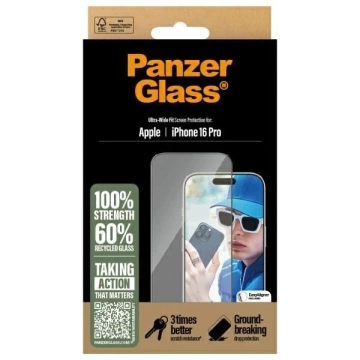 Tvrdené sklo pre iPhone 16 Pro PanzerGlass Screen Protector Ultra-Wide Fit