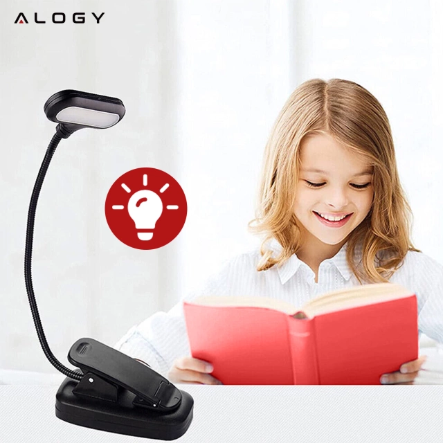 Bezdrátová připínací stolní lampa Alogy LED pro čtení černá