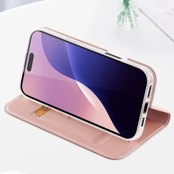 iPhone 16 Pro Max Dux Ducis Skin Pro Pink Protective Case with Flip
