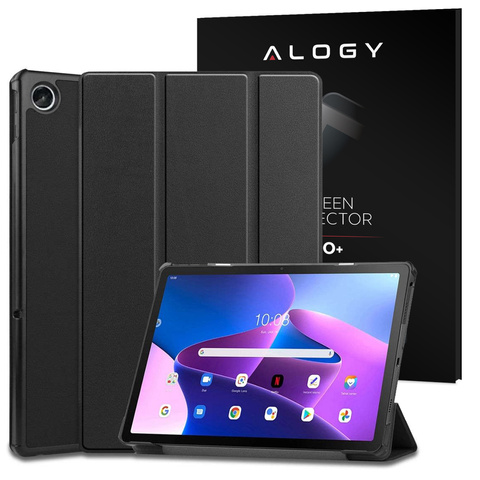 Kryt Alogy Book Cover Case pre Lenovo M10 Plus 10,6" TB-125F / TB-128F čierne sklo