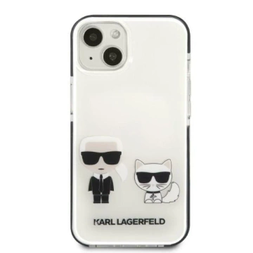 Ochranné puzdro na telefón Karl Lagerfeld KLHCP13STPEKCW pre Apple iPhone 13 Mini 5,4" pevné puzdro biele/biele Karl