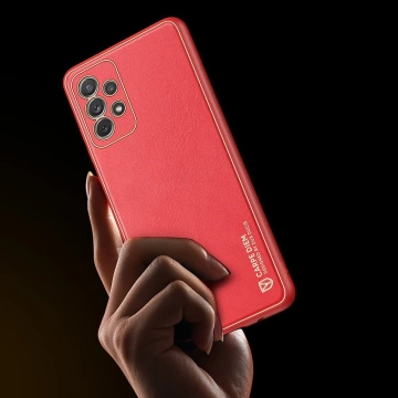 Elegantní kryt pouzdra Dux Ducis Yolo z ekologické kůže pro Samsung Galaxy A72 4G červený