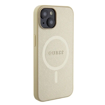 Etui Guess GUHMP15MPSAHMCB für iPhone 15 Plus 6,7" Hardcase Saffiano MagSafe Gold/Gold