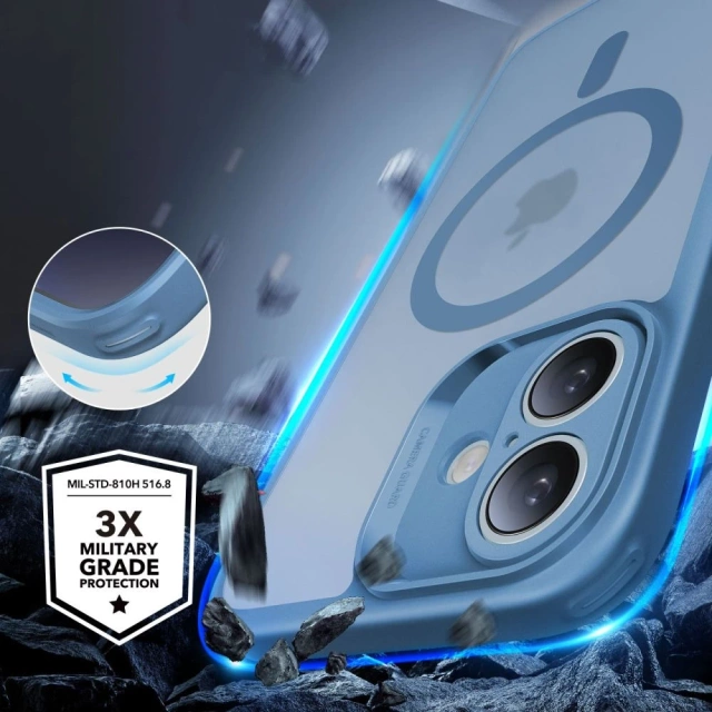 Etui ESR Classic Pro Set MagSafe iPhone 16 Niebieski Frosted