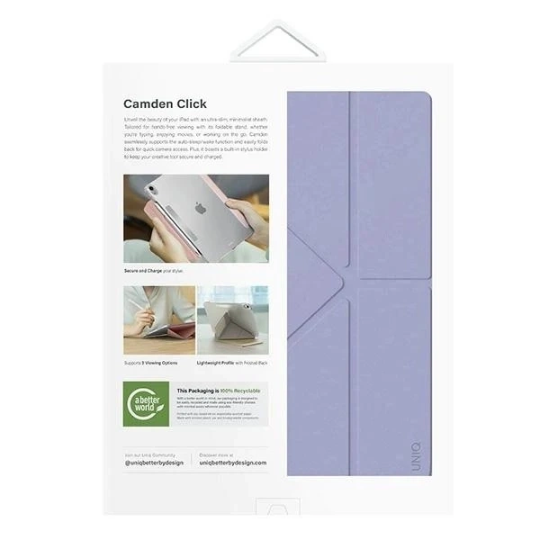 Etui Ochronne do iPad Air 13" (2024) UNIQ Camden Click Fioletowe