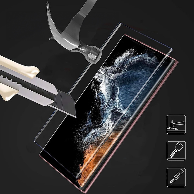 Glastify UVTG 2-PACK Tempered Glass for Samsung Galaxy S23 Ultra Clear