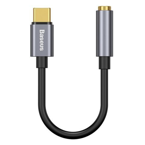 Adaptér Baseus L54 USB-C typu C na mini jack 3,5 mm Audio Grey