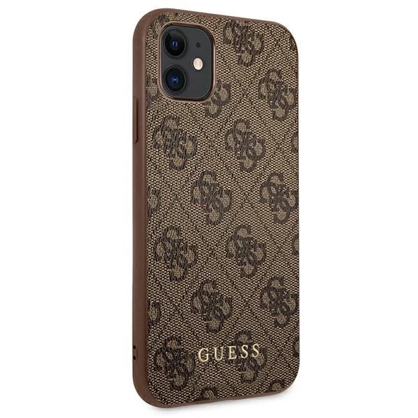 Etui Guess GUHCN61G4GFBR для iPhone 11 6,1" жорсткий чохол 4G Metal Gold Logo