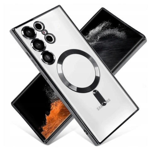 Samsung Galaxy S25 Ultra Alogy LuxeShield™️ Glamour Luxus-Ringhülle mit Kameraabdeckung, Schwarz