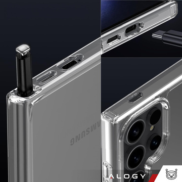 Case for Samsung Galaxy S24 Ultra Back Cover Hybrid Clear Case Alogy Transparent Glass