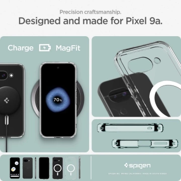 Чохол для Google Pixel 9a Spigen Ultra Hybrid MagSafe Clear/White