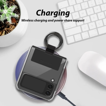 Etui Whitestone Clear Case Ring для Samsung Galaxy Z Flip 4 чорний