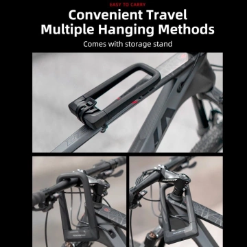 Zapięcie rowerowe Rockbros RKS626 U-lock - czarne