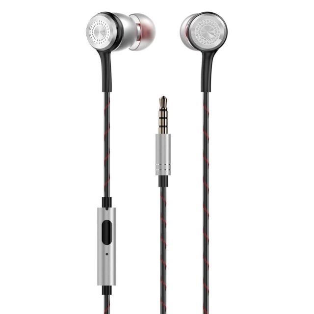 Dudao In-Ear-Kopfhörer Headset mit Fernbedienung und Mikrofon 3,5 mm Miniklinke silber (X12PRO-Silver)
