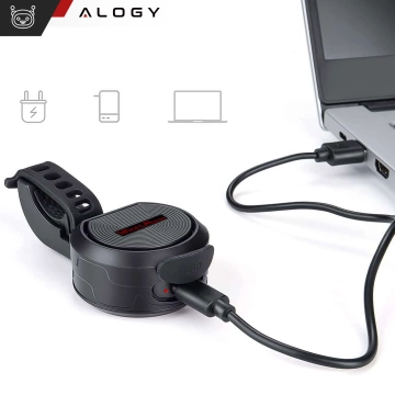 Електричний дзвінок 2в1 велосигналізація Alogy Waterproof Electric Bell для водонепроникного велосипеда чорний