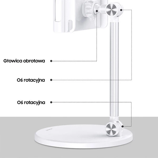 USAMS Tischtelefon-/Tablethalter weiß/weiß ZJ057ZJ02 (US-ZJ057) Metall
