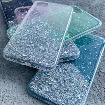 Star Glitter Case Cover pre iPhone 13 Pro Shiny Glitter Cover Black