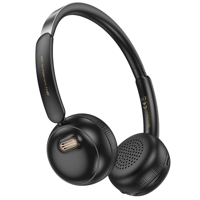 Hoco W62 Bluetooth 5.3 Wireless On-Ear Headphones Black