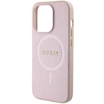 Чохол Guess GUHMP15LPSAHMCP для iPhone 15 Pro 6.1" Red/Pink Saffiano MagSafe Hardcase