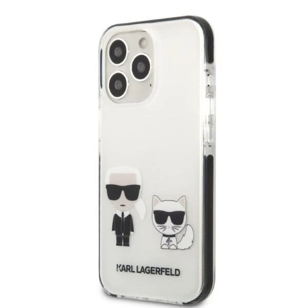 Ochranné pouzdro na telefon Karl Lagerfeld KLHCP13LTPEKCW pro Apple iPhone 13 Pro / 13 6,1" hardcase bílá/bílá Karl