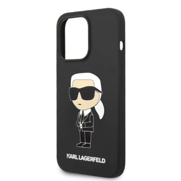 Etui Karl Lagerfeld KLHMP14XSNIKBCK na iPhone 14 Pro Max 6,7" pevný obal silikonový Ikonik Magsafe černý/černý