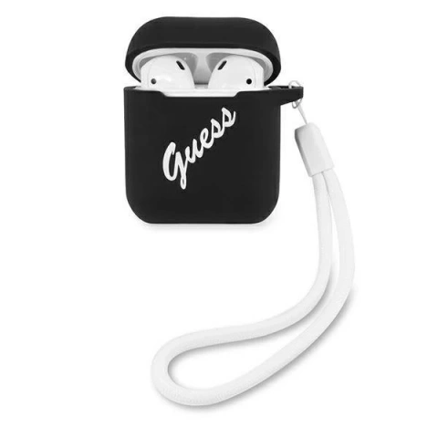 Guess GUACA2LSVSBW kryt AirPods čiernobiely / čiernobiely Silicone Vintage