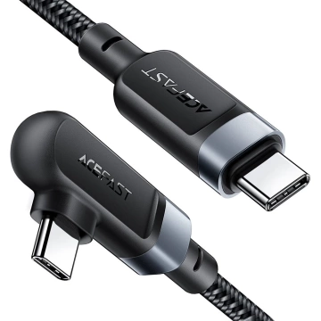 Acefast úhlový kabel USB Typ C - USB Typ C 2m, 100W (20V / 5A) černý (C5-03 Black)