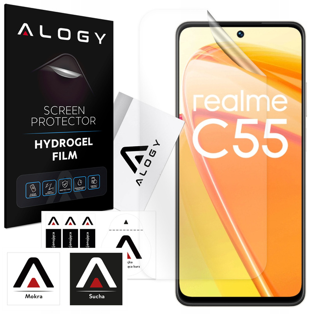 Hydrogel film for Realme C55 phone screen protector Alogy Hydrogel Film